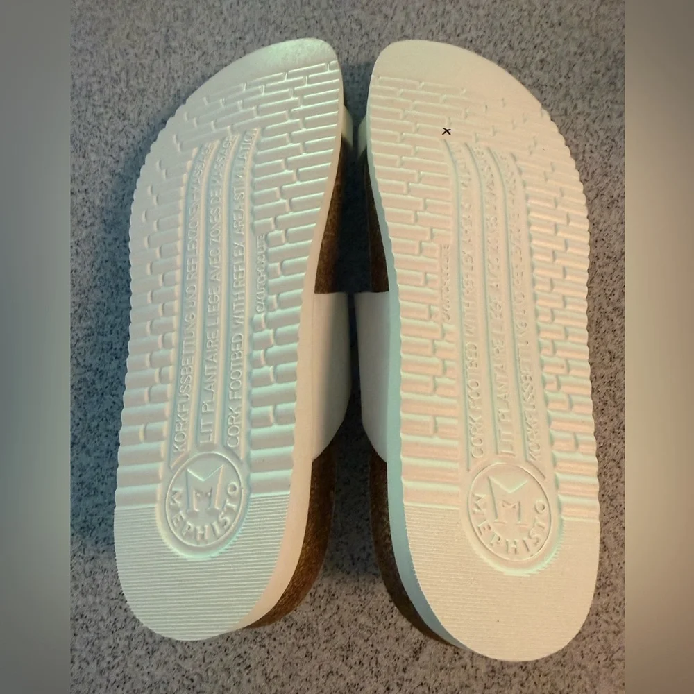MEPHISTO HELEONORE women’s toe post white leather sandal size 40 NWOT - Picture 4 of 11